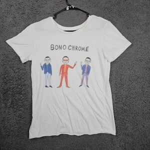 Unfortunate Portrait Bono Chrome White Graphic T-Shirt, Size‎ Small